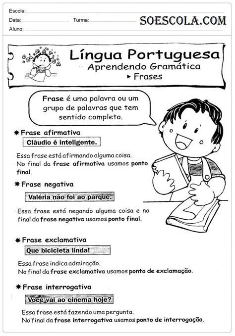 Atividades De Português 3º Ano Para Imprimir Ensino Fundamental — SÓ