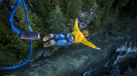 Bungee jumping (/ˈbʌndʒi/), also spelt bungy jumping, is an activity that involves a person jumping from a great height while connected to a large elastic cord. The Early History of Bungee Jumping | Mental Floss