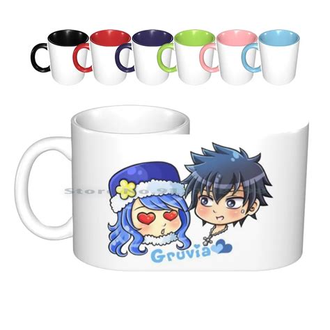 Ft Chibi Gruvia Ceramic Mugs Coffee Cups Milk Tea Mug Fairy Tail Gruvia