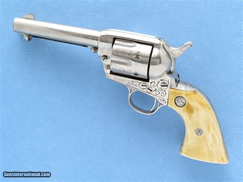 Southwestern Style Engraved Colt Saa Cal 32 Wcf 32 20 Nickel 4