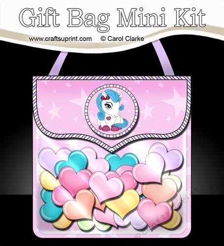 D Gift Bag Mini Kit My Cute Babe Pony CUP Craftsuprint Pony Gift Gift Bag