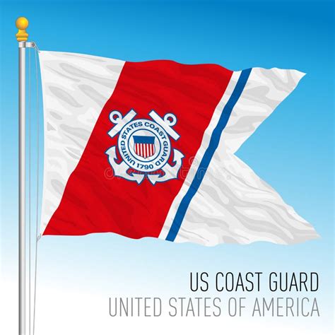 Us Coast Guard Flag Usa Editorial Stock Image Illustration Of Flag