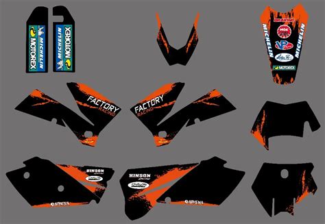 0271 New Team Graphics With Matching Backgrounds For Ktm Decals And