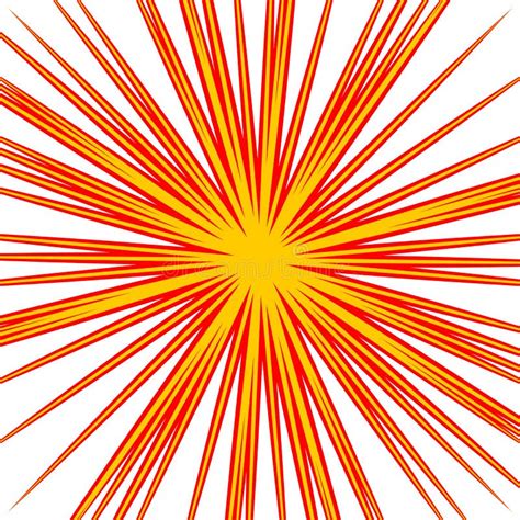 Bursting Radial Lines Starburst Sunburst Element Irregular Ra Stock