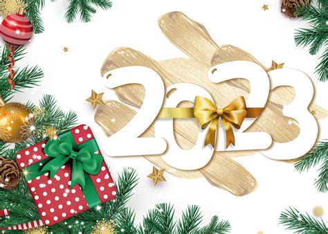 2023 New Year Christmas Brush Background Holiday Texture Year Text