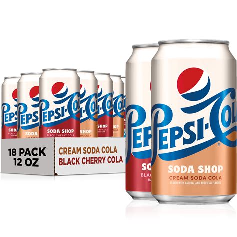 Pepsi Soda Shop 2 Flavor Variety Pack 12 Oz Cans 18 Count