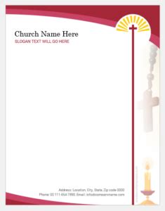 Letterhead sample design church professional personal designs. 61 Editable MS Word Letterhead Templates | Word & Excel Templates