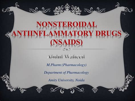 Nonsteroidal Anti Inflammatory Drugs Nsaids