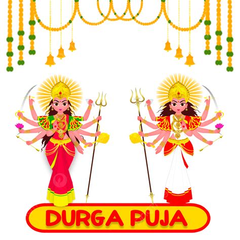 Feliz Navratri Festival Hindu Deusa Maa Durga Design PNG Durga Puja