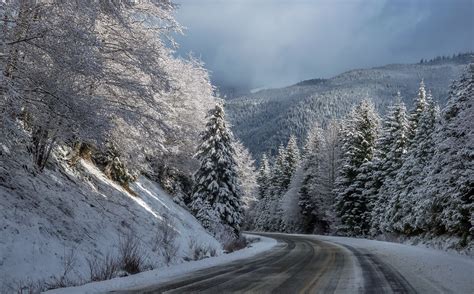 Snow Winter Road Wallpapers Hd Desktop And Mobile Backgrounds