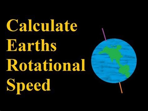 Check the post for more details. How to Calculate Rotational Speed Around Earths Axis - YouTube