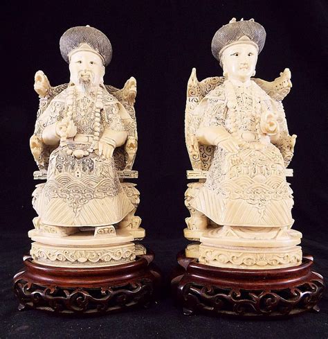 Sold Price Pair Of Antique Chinese Ivory Figurines Invalid Date Edt
