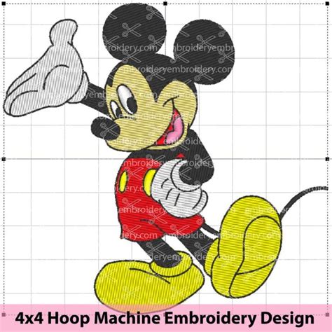Mickey Mouse Machine Embroidery Design Instant Download