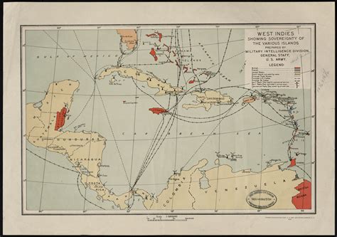 West Indies Showing Sovereignty Of The Various Islands Library Of