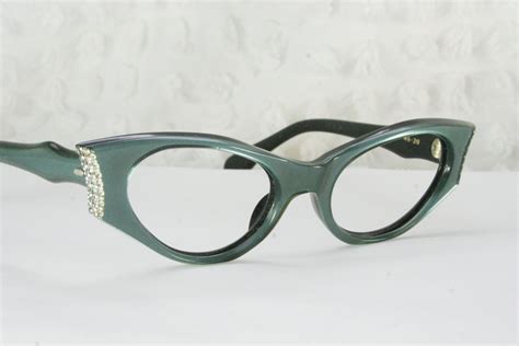 60s cat eye glasses 1960 s rhinestone eyeglasses by thayereyewear