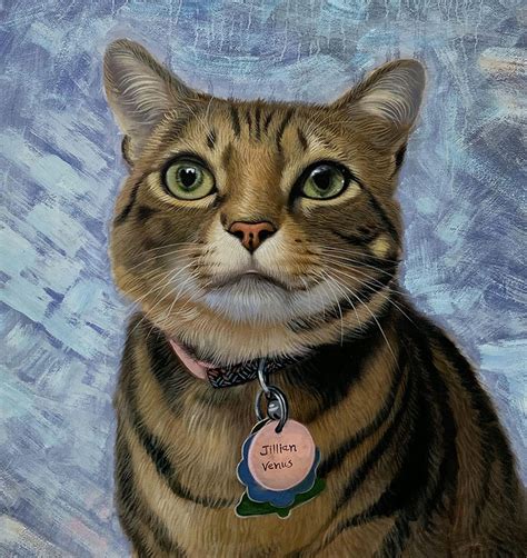 Cat Acrylic Painting Original Br