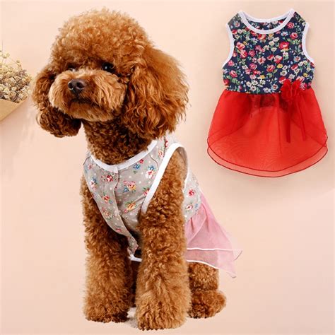 Cute Dog Dress Vest Dresses Summer Dog Clothes Pet Clothing Princess