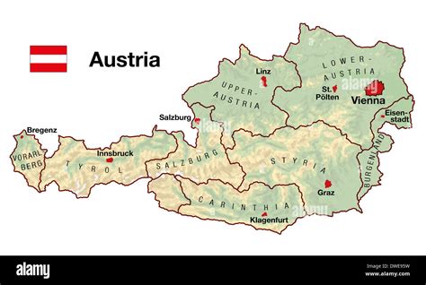Map Of Austria Topographic Map Worldofmaps Net Online