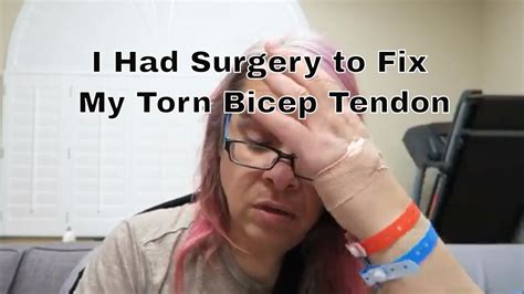 My Distal Bicep Tendon Rupture And Repair Day Of Surgery Youtube