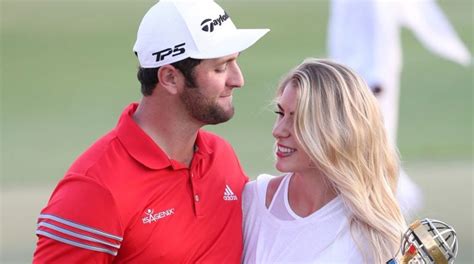 Icon sportswire via getty images. Jon Rahm reveals engagement to Kelley Cahill at PGA ...