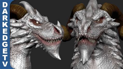 Zbrush Trial Speedsculpt Ghost Dragon Bust Incomplete Youtube