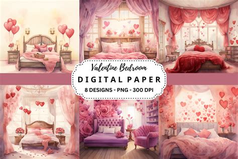 Valentine Bedroom Background Graphic By Pcudesigns · Creative Fabrica