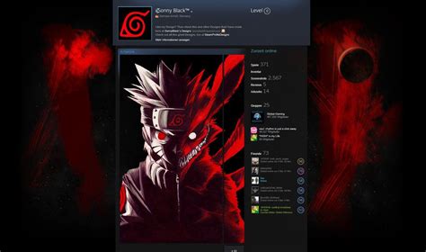 Naruto Uzumaki Steam Profile Design By Sonnyblack50 Steam Profile