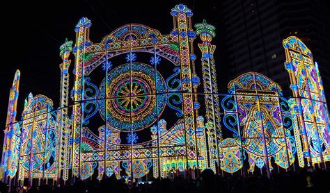 Wallpaper Japan Window Symmetry Christmas Lights Stained Glass