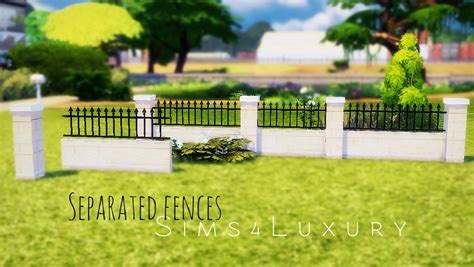 Sims 4 Ccs The Best Separated Fences By Sims4luxury