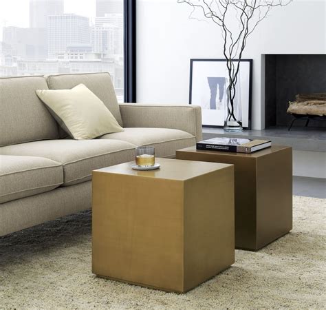 New sloan concrete round nesting coffee tables. Daily Find | Interlude Home Aubrey Cube Side Table ...