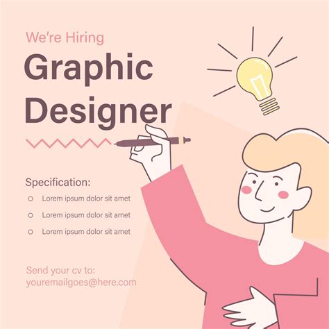 We Are Hiring Graphic Designer Creative People Artist Banner Template