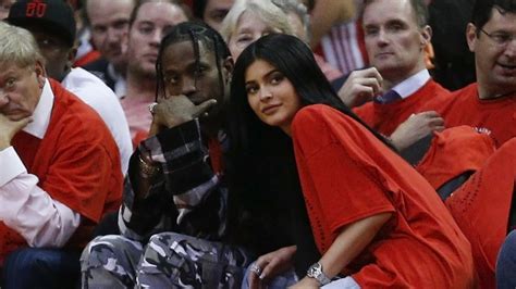 Kylie Jenner And Travis Scott Get Cozy At Houston Rockets Game