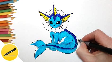 How to Draw Pokemon Vaporeon Step by Step ★ Easy Draw ...
