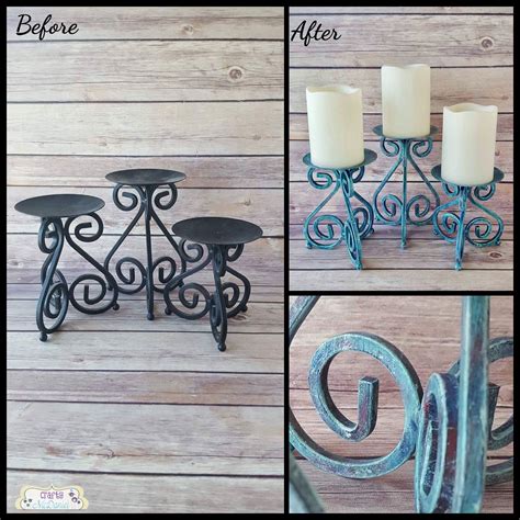 Before And After Refurbished Candle Holders Up Cycled Refurbished