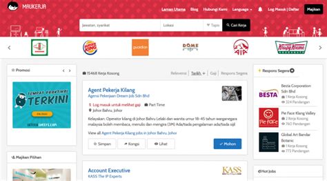 Terdapat 3,268 lebih lowongan pekerjaan dari perusahaan yang sudah terpercaya. kerja part time untuk pelajar Archives - Sabree Hussin Dot Biz