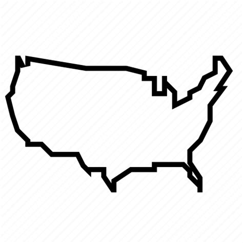 Map Of Usa Icon Universe Map Travel And Codes