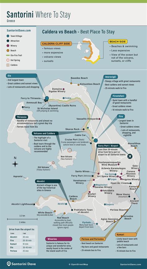 Maps Of Oia Fira Imerovigli Firostefani Akrotiri Santorini Beaches