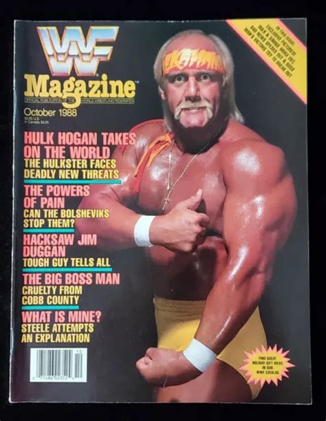 WWF WORLD WRESTLING Federation WWE Magazine October 1988 Hulk Hogan W