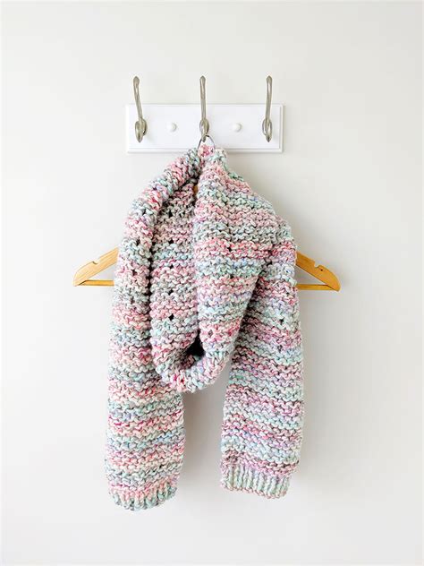 Cotton Candy Knit Scarf Free Knitting Pattern By Just Be Crafty