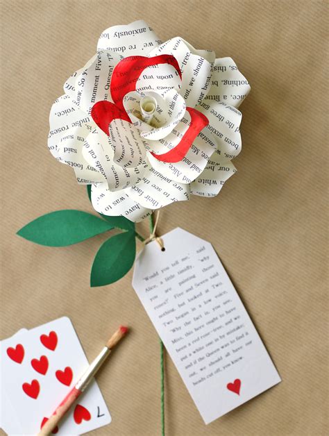 Alice In Wonderland Paper Rose Paper Tree