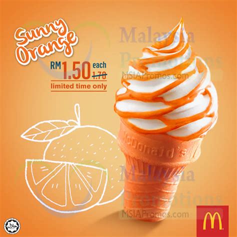 Mcdonalds Rm150 Sunny Orange Cone Ice Cream Flavour