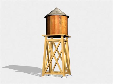 Vintage Wooden Water Tower 3d Model 3d Studio Files Free Download Cadnav