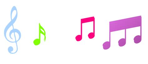 Colourful Music Notes Clipart Best