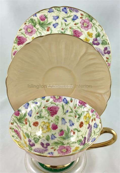 Shelley ‘ Countryside Oleander Cup Saucer Plate Trio Islington