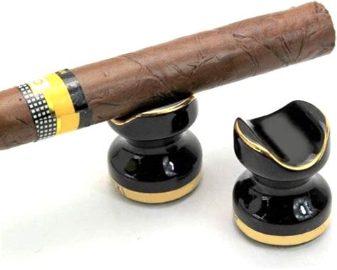 Pocket Cigar Ashtray Holder2pcs Portable Ceramic Cigar Holder Stand