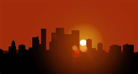 Sunset Silhouette Big City Evening · Free Vector Graphic On Pixabay