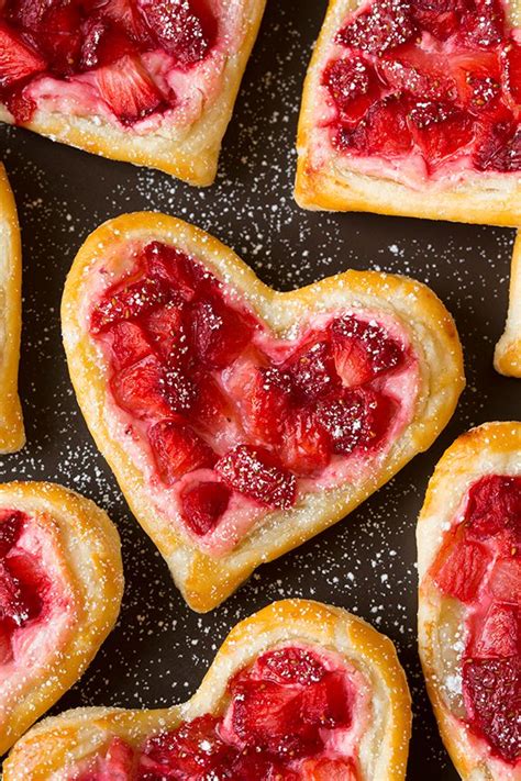 Heart Shaped Strawberry Cream Cheese Breakfast Pastries Cooking Classy