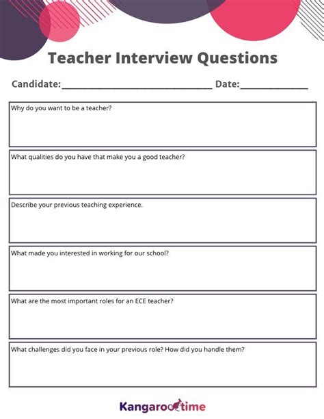 22 Preschool Teacher Interview Questions Free Template In 2022