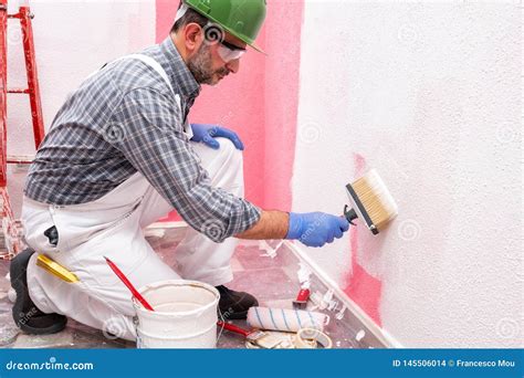 Wall Painter At Work