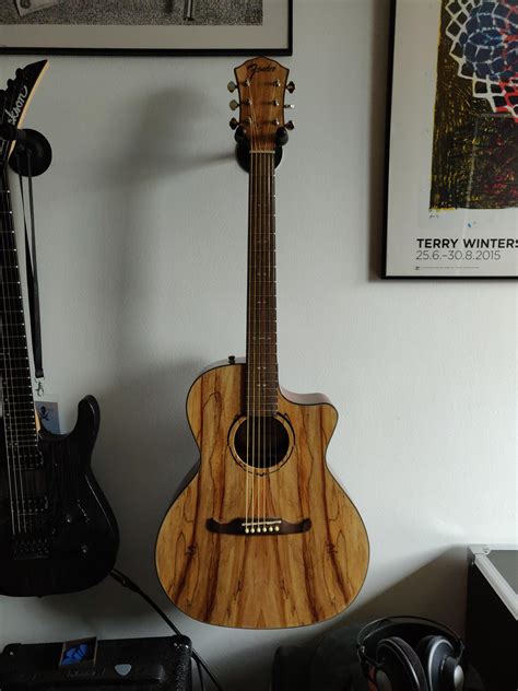Ngd My First Proper Acoustic Fender Fa 345ce Spalted Maple Im In Love With It Rguitars